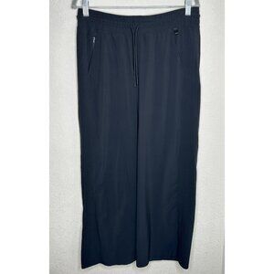 Athleta Avenue Wide Leg Crop Pants Womens 8T Athletic Stretch Lightweight Black